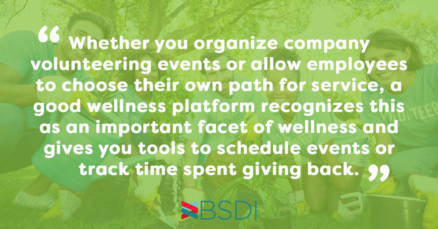 Platforms Help Build Resilience 3 Volunteering is an important aspect of wellness.